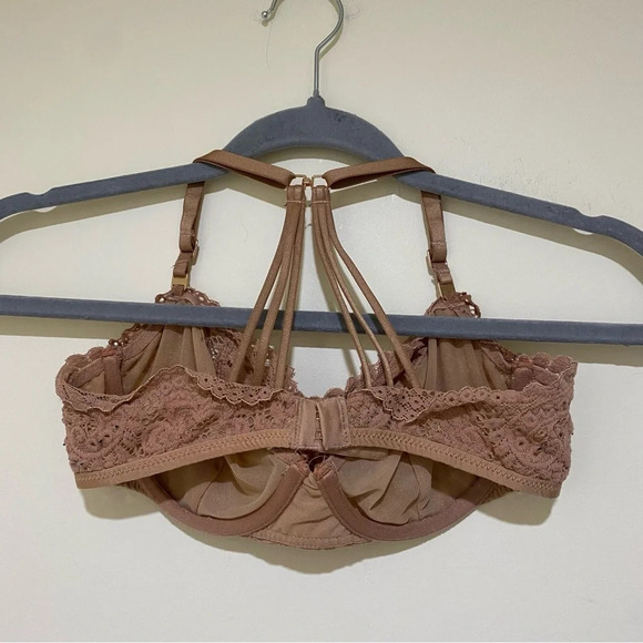 Women’s Aerie Brand Tan Nude Coloured Square Neck Bra Adjustable Straps Size 34B - Picture 15 of 16